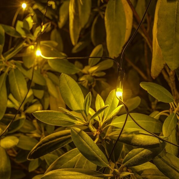 DECOLED Hobby Line LED světelná síť, 200 × 150 cm, teple bílá, 90 diod, tmavě zelený kabel, IP44, prodlužovací