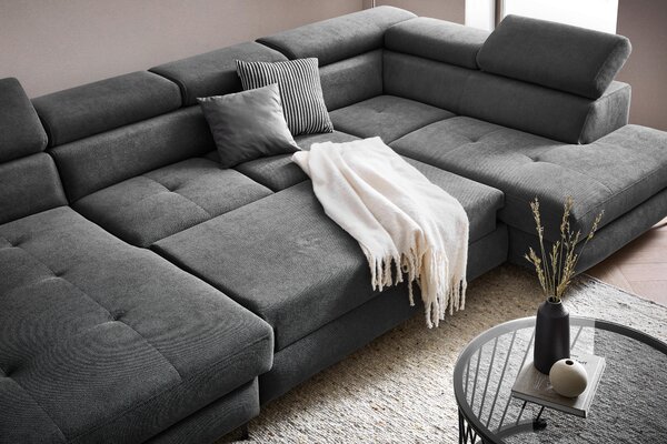 SEDACÍ SOUPRAVA, textil, barvy grafitu Stylife - Sedací soupravy