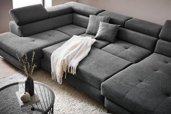 SEDACÍ SOUPRAVA, textil, barvy grafitu Stylife - Sedací soupravy