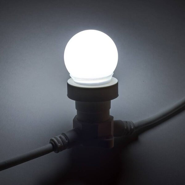 DECOLED Easy Fix světelná girlanda, venkovní, 50 m, pro 100 žárovek E27, černý kabel, IP67, bez žárovek, cívka