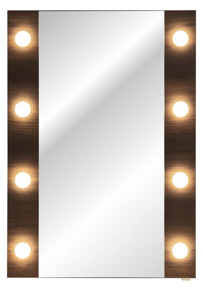 Comad Koupelnové zrcadlo s LED osvětlením Dorothy Ristretto 60 dub ristretto