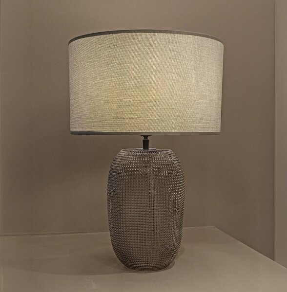 Stolní lampa JENIFER 1xE27/40W/230V šedá/kouřová
