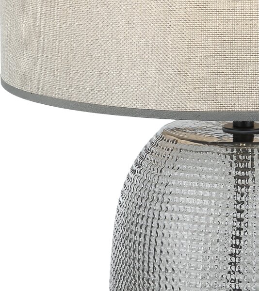 Stolní lampa JENIFER 1xE27/40W/230V šedá/kouřová