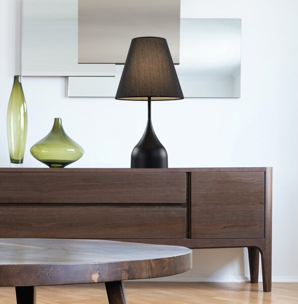 Stolní lampa MATINA 1xE27/40W/230V černá