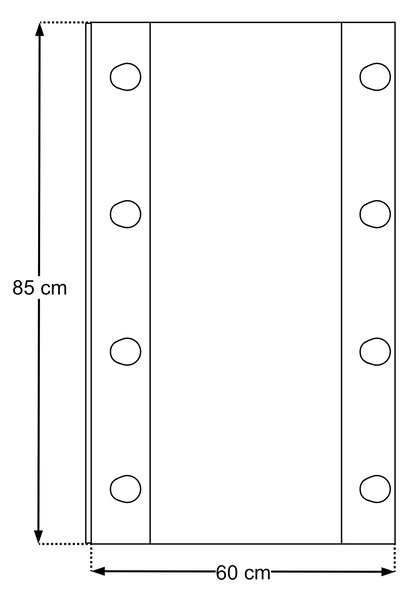 Comad Koupelnové zrcadlo s LED osvětlením Dorothy Ristretto 60 dub ristretto