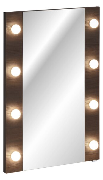 Comad Koupelnové zrcadlo s LED osvětlením Dorothy Ristretto 60 dub ristretto