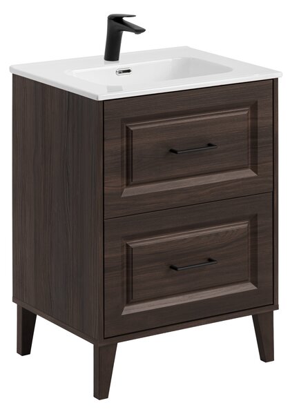 Comad Set koupelnového nábytku + baterie Dorothy Ristretto 60 dub ristretto (2 kusy nábytku)