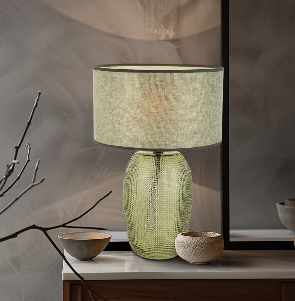 Stolní lampa JENIFER 1xE27/40W/230V zelená