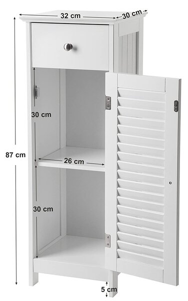 Bílá skříňka MATHE