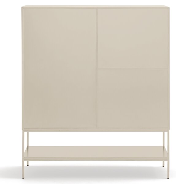 Vysoká krémová komoda Teulat Platt 120 x 45 cm