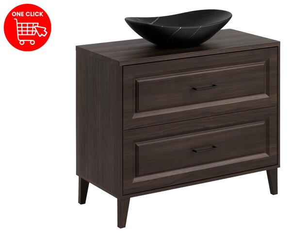 Comad Koupelnová skříňka s deskovým umyvadlem Dorothy Ristretto 100 dub ristretto