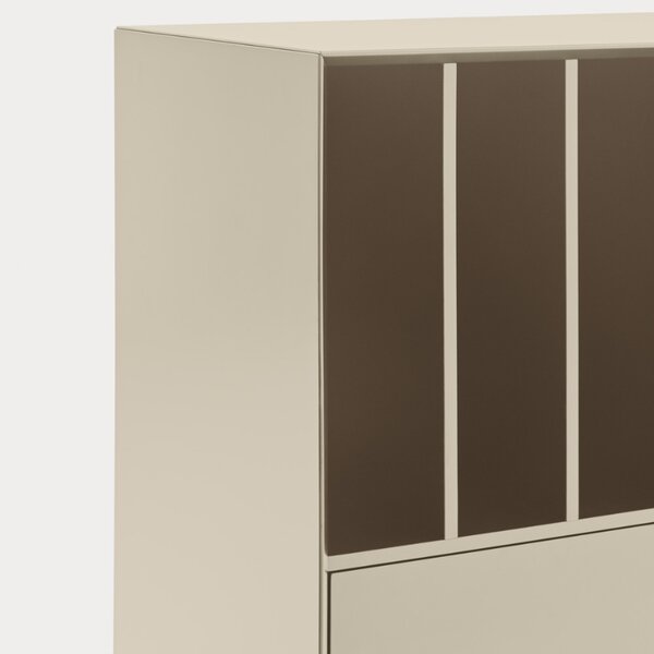 Vysoká krémová komoda Teulat Platt 120 x 45 cm