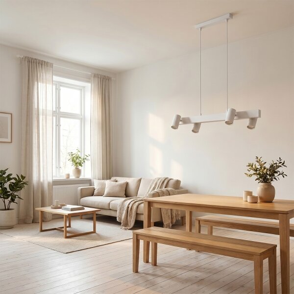 Brilagi - LED RGBW Stmívatelný lustr na lanku SELE 4xGU10/6,5W/230V bílá