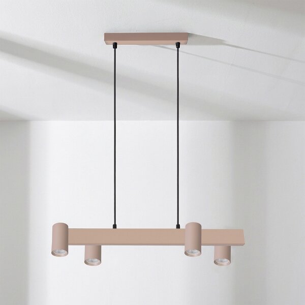 Brilagi - LED RGBW Stmívatelný lustr na lanku SELE 4xGU10/6,5W/230V béžová