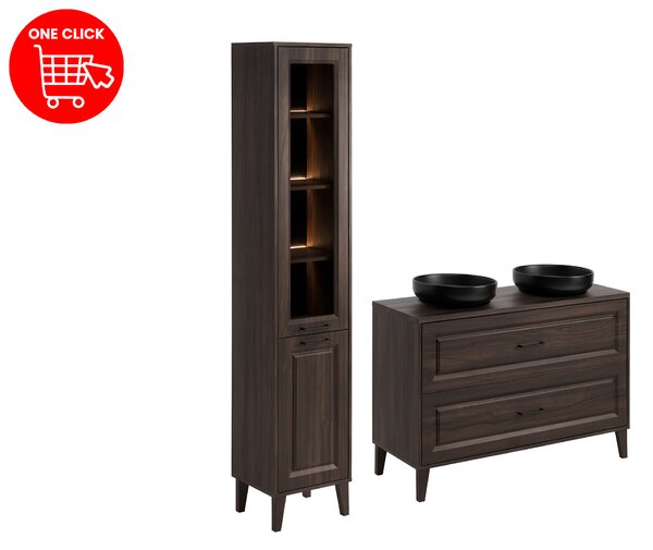 Comad Set koupelnového nábytku Dorothy Ristretto 120 dub ristretto (5 kusů nábytku)
