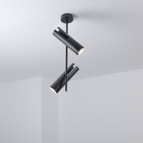 Brilagi - LED RGBW Stmívatelný lustr na tyči BRANCH 2xGU10/6,5W/230V černá