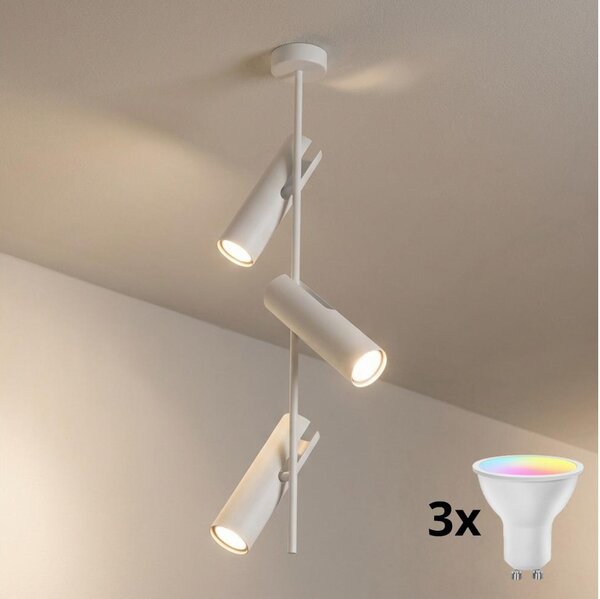 Brilagi - LED RGBW Stmívatelný lustr na tyči BRANCH 3xGU10/6,5W/230V bílá