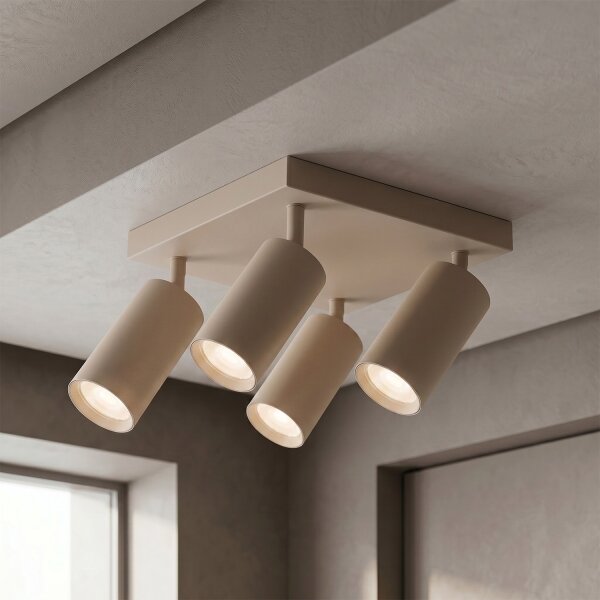 Brilagi - LED RGBW Stm bodové svítidlo SELE SQUARE 4xGU10/6,5W/230V béžová