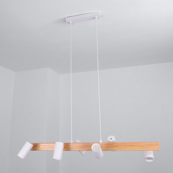 Brilagi - LED RGBW Stmívatelný lustr na lanku SELE 6xGU10/6,5W/230V bílá/dub