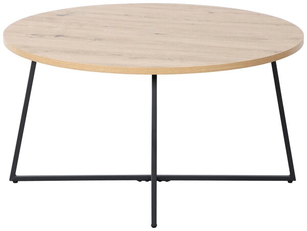 KONFERENČNÍ STOLEK, černá, dub artisan, kov, kompozitní dřevo, 80/80/42 cm Boxxx - Konferenční stolky