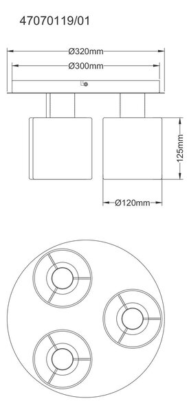 STROPNÍ SVÍTIDLO, 32/18 cm Novel - Online Only svítidla, Online Only
