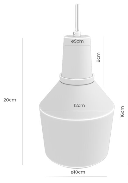 -25 % Dny MOMENTI– Somcasa Skleněné závěsné světlo Minia 10 cm