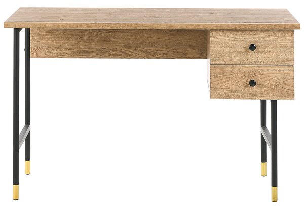Pracovní stůl ABILEN Světle hnědá 120 cm 60 cm se zásuvkami