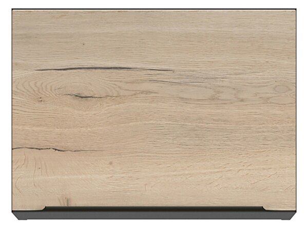 BRW Kuchyně Family Line Sole L6 GO-50/36-O, černá/dub halifax natura