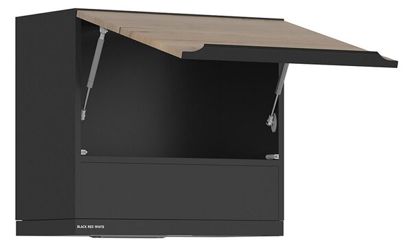 BRW Kuchyně Family Line Sole L6 GOO-60/50-O, černá/dub halifax natura