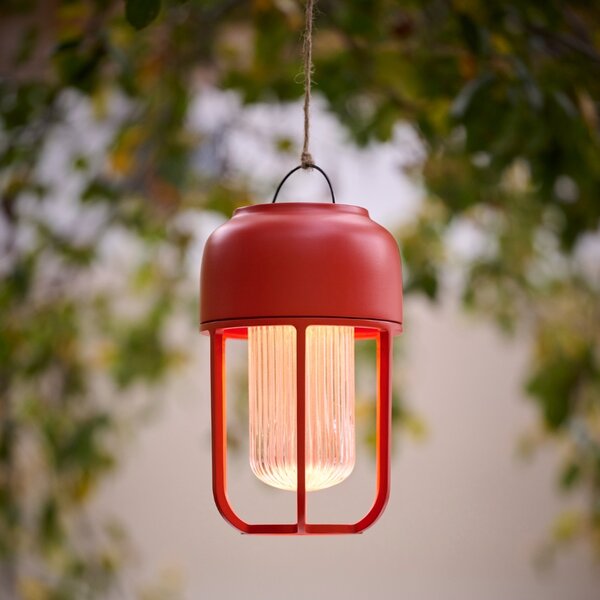 Houe Červená kovová solární LED lampa Light No. 1