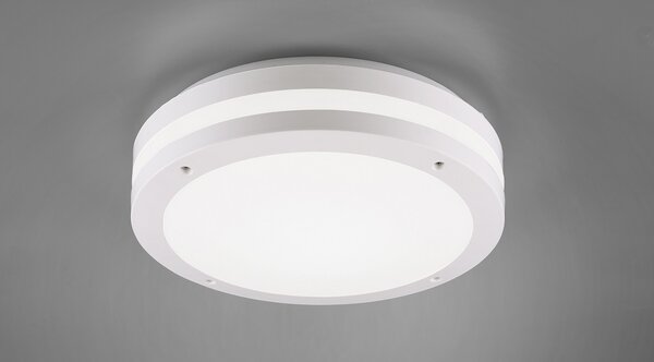 Trio Leuchten 676960131 PIAVE -LED stropní svítidlo s vestavným pohybovým senzorem, IP54, LED 12W, 3000K, Ø 30cm (Venkovní světlo s integrovaným čidlem pohybu)