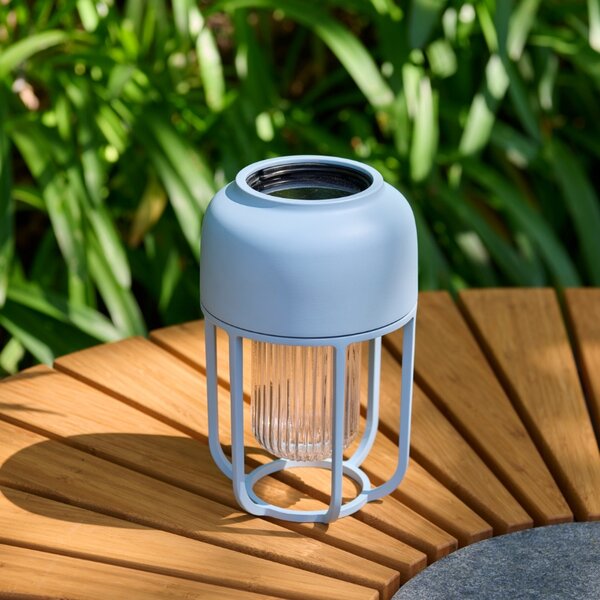 Houe Tyrkysová kovová solární LED lampa Light No. 1