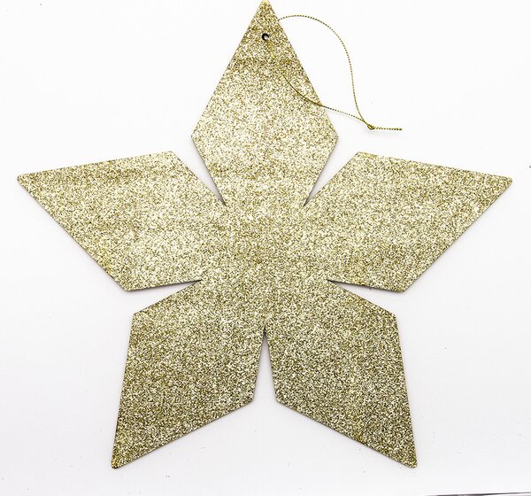 DECOLED Vánoční ozdoba zlatá hvězda, 2D, 60 cm