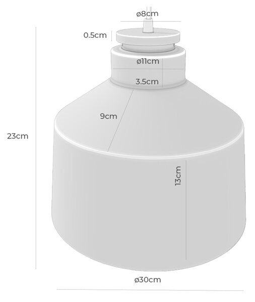 Somcasa Bílé kovové závěsné světlo Artana 30 cm