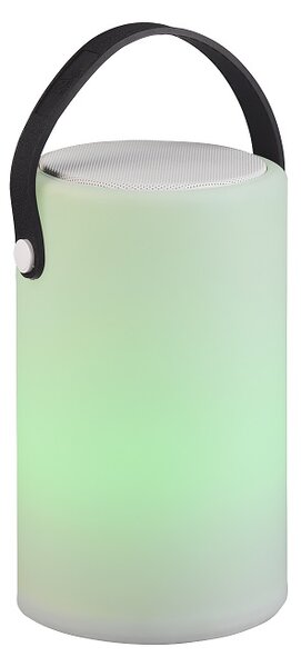 Trio Leuchten R55060101 BERMUDA - Stolní venkovní RGB stmívatelná lampa s ovladačem a bluetooth reproduktorem IP44, 21cm (Venkovní lampa s dálkovým ovládáním a reproduktorem)