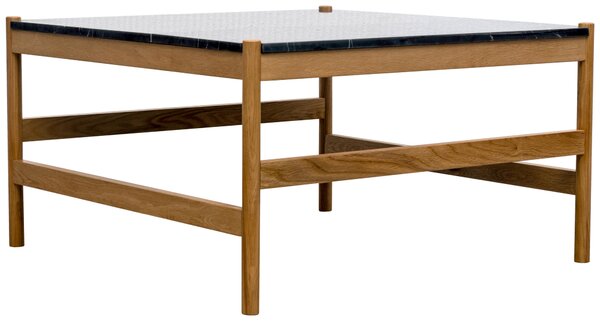KONFERENČNÍ STOLEK, přírodní barvy, černá, dřevo, kámen, 80/45/80 cm MID.YOU - Konferenční stolky, Online Only
