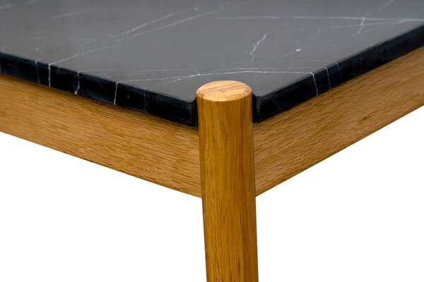 KONFERENČNÍ STOLEK, přírodní barvy, černá, dřevo, kámen, 80/45/80 cm MID.YOU - Konferenční stolky, Online Only