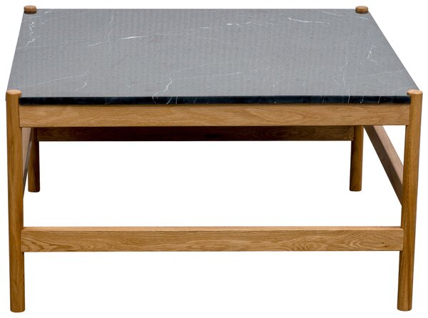 KONFERENČNÍ STOLEK, přírodní barvy, černá, dřevo, kámen, 80/45/80 cm MID.YOU - Konferenční stolky, Online Only