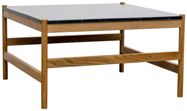 KONFERENČNÍ STOLEK, přírodní barvy, černá, dřevo, kámen, 80/45/80 cm MID.YOU - Konferenční stolky, Online Only