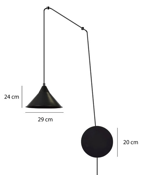 Emibig Abramo závěsné svítidlo 1x15 W černá 160/1