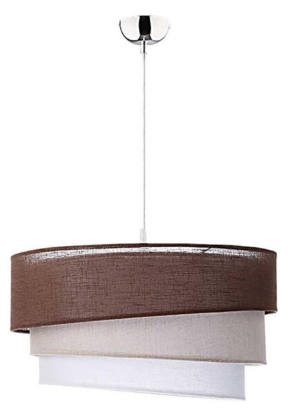 Duolla - Lustr na lanku TRIO 1xE27/40W/230V pr. 45 cm hnědá/béžová/bílá