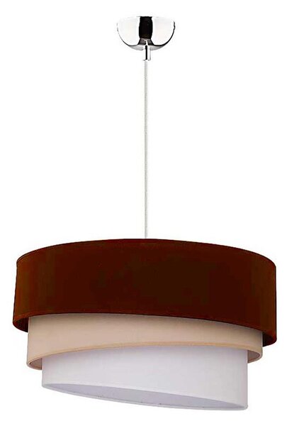 Duolla - Lustr na lanku TRIO 1xE27/40W/230V pr. 45 cm hnědá/béžová/bílá