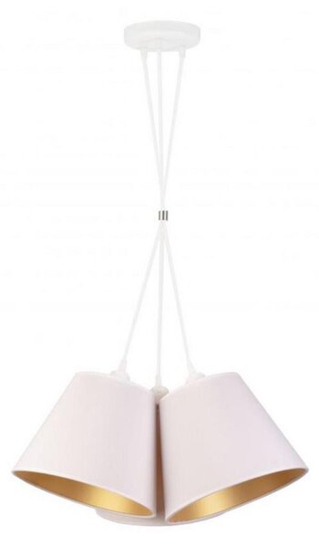 Duolla - Lustr na lanku TWIGGY 3xE27/40W/230V pr. 60 cm bílá