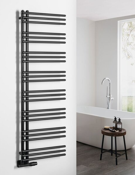 Aqualine Aqualine, POSEIDON topné těleso 550x1740mm, černá matná, PS517B