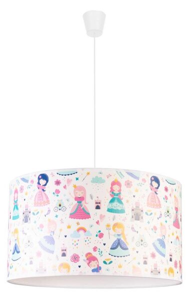 Duolla - Dětský lustr na lanku PRINT M 1xE27/40W/230V pr. 35 cm princezny