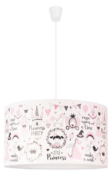 Duolla - Dětský lustr na lanku PRINT M 1xE27/40W/230V pr. 35 cm pohádka