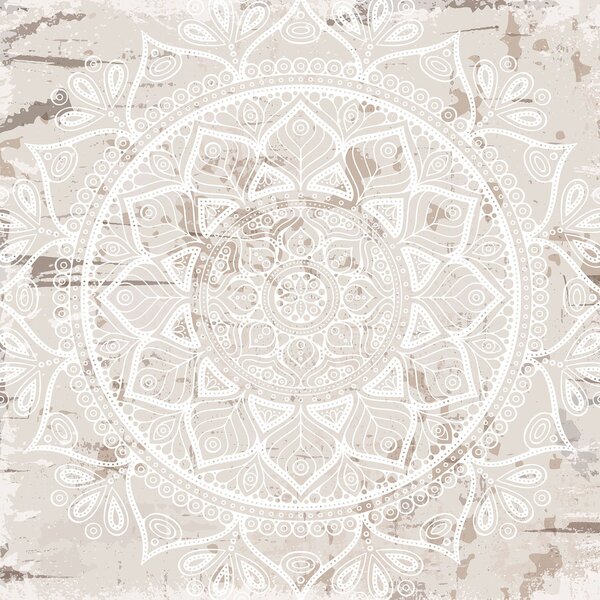 Fototapety Etnická mandala v jemných odstínech, Fototapety Vzory, w02693 : uwalls.cz