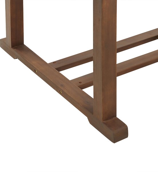 Rozkládací zahradní jídelní stůl AMANTEA 160/220 cm 90 cm Akáciové dřevo Tmavě hnědá