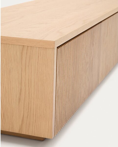 TV stolek v dekoru dubu v přírodní barvě 200x30x40 cm Helvine – Kave Home