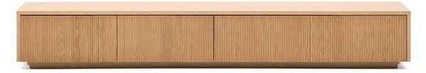 TV stolek v dekoru dubu v přírodní barvě 200x30x40 cm Helvine – Kave Home